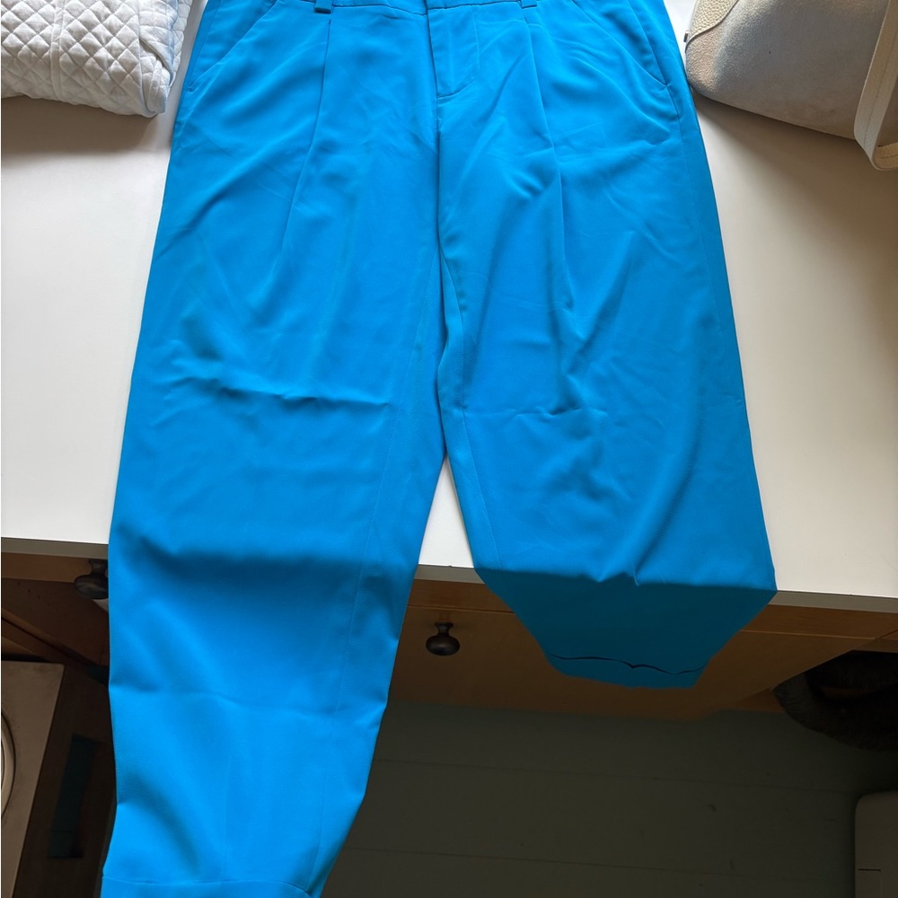 Alice + Olivia Blue Dress Pants Relaxed Fit